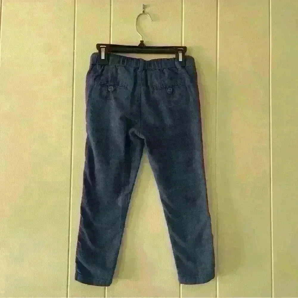 H&M Toddler Boys Dressy drawstring Pants Navy Size 4-5Y Adjustable Waist Bottoms - Picture 2 of 6
